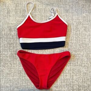 Beach Riot Red and White Bikini, Small